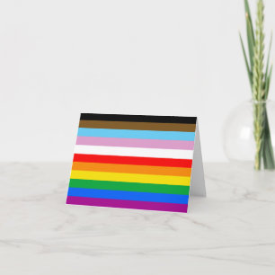 Cartes Pour Fêtes Annuelles Drapeau arc-en-ciel de la fierté LGBTQ+ INCLUSIF