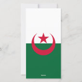 Cartes Pour Fêtes Annuelles Drapeau d'Algérie, Joyeuses fêtes d'Algérie (Dos)