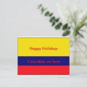 Cartes Pour Fêtes Annuelles Drapeau de Colombie (Debout devant)