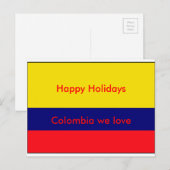 Cartes Pour Fêtes Annuelles Drapeau de Colombie (Devant / Derrière)