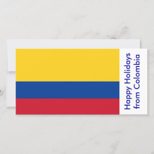 Cartes Pour Fêtes Annuelles Drapeau de Colombie, Joyeuses fêtes de Colombie