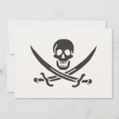 Cartes Pour Fêtes Annuelles Drapeau de crâne obsidien Drapeau de pirate Calico (Devant)