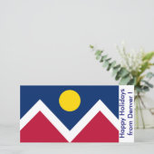 Cartes Pour Fêtes Annuelles Drapeau de Denver, Joyeuses fêtes de Denver, États (Debout devant)