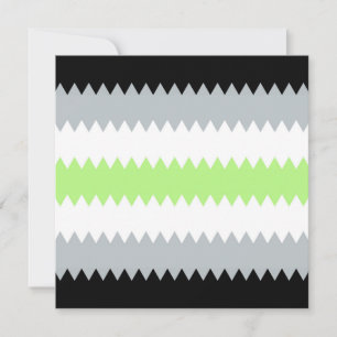 Cartes Pour Fêtes Annuelles Drapeau de fierté Agender Abstrait Groovy Boho Zig