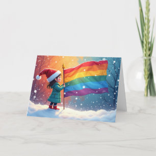 Cartes Pour Fêtes Annuelles Drapeau de fierté arc-en-ciel de l'esprit des Fête