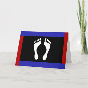 Cartes Pour Fêtes Annuelles Drapeau de fierté de pied (empreinte de pied)