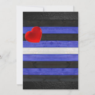 Cartes Pour Fêtes Annuelles Drapeau de fierté en cuir SlipperyJoe's noir bleu