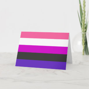 Cartes Pour Fêtes Annuelles Drapeau de fierté genderfluid