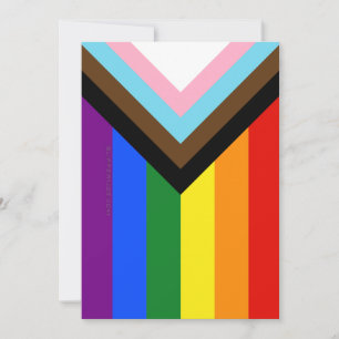 Cartes Pour Fêtes Annuelles Drapeau de fierté Progress Pride de SlipperyJoe si