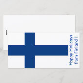 Cartes Pour Fêtes Annuelles Drapeau de Finlande, Joyeuses fêtes de Finlande (Devant / Derrière)