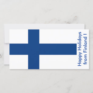 Cartes Pour Fêtes Annuelles Drapeau de Finlande, Joyeuses fêtes de Finlande