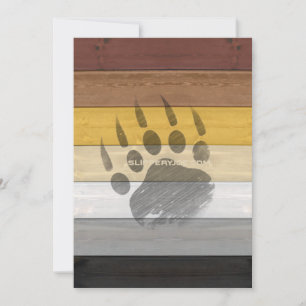 Cartes Pour Fêtes Annuelles drapeau de la fierté de l'ours de SlipperyJoe's te