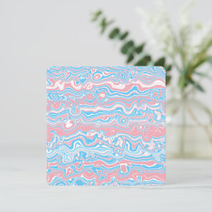 Cartes Pour Fêtes Annuelles Drapeau de la Trans Pride Trippy Boho Super Wavy