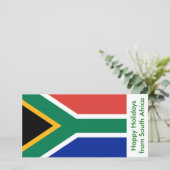 Cartes Pour Fêtes Annuelles Drapeau de l'Afrique du Sud, Joyeuses fêtes d'Afri (Debout devant)