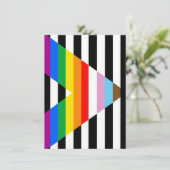 Cartes Pour Fêtes Annuelles Drapeau de l'Ally Pride de progression LGBTQ (Debout devant)