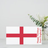 Cartes Pour Fêtes Annuelles Drapeau de l'Angleterre, Joyeuses fêtes du Royaume (Debout devant)