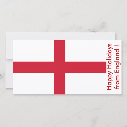 Cartes Pour Fêtes Annuelles Drapeau de l'Angleterre, Joyeuses fêtes du Royaume (Devant)