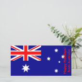 Cartes Pour Fêtes Annuelles Drapeau de l'Argentine, Joyeuses fêtes d'Australie (Debout devant)