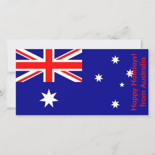 Cartes Pour Fêtes Annuelles Drapeau de l'Argentine, Joyeuses fêtes d'Australie