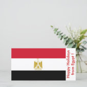 Cartes Pour Fêtes Annuelles Drapeau de l'Egypte, Joyeuses fêtes d'Egypte (Debout devant)