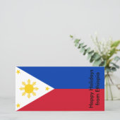 Cartes Pour Fêtes Annuelles Drapeau de l'Ethiopie, Joyeuses fêtes des Philippi (Debout devant)