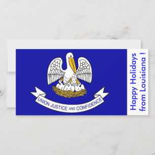 Cartes Pour Fêtes Annuelles Drapeau de Louisiane, Joyeuses fêtes des États-Uni