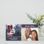 Cartes Pour Fêtes Annuelles Drapeau de Noël patriotique (Debout devant)