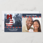 Cartes Pour Fêtes Annuelles Drapeau de Noël patriotique (Devant)