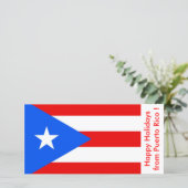 Cartes Pour Fêtes Annuelles Drapeau de Porto Rico, Joyeuses Fêtes des États-Un (Debout devant)