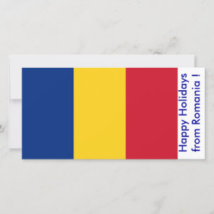 Cartes Pour Fêtes Annuelles Drapeau de Roumanie, Joyeuses fêtes de Roumanie