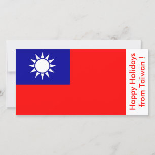 Cartes Pour Fêtes Annuelles Drapeau de Taïwan, Joyeuses fêtes de Taïwan