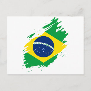 Cartes Pour Fêtes Annuelles Drapeau déchiré du Brésil Fierté nationale Sports