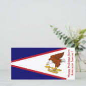 Cartes Pour Fêtes Annuelles Drapeau des Samoa américaines, Joyeuses fêtes des  (Debout devant)