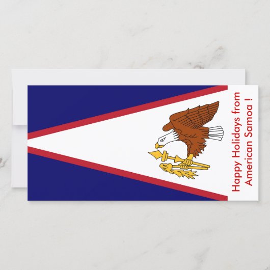 Cartes Pour Fêtes Annuelles Drapeau des Samoa américaines, Joyeuses fêtes des  (Devant)