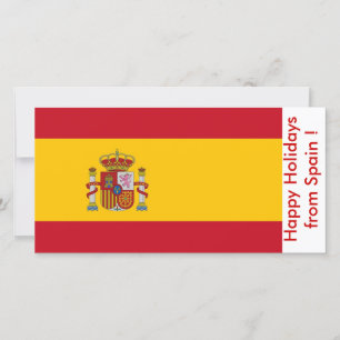 Cartes Pour Fêtes Annuelles Drapeau d'Espagne, Joyeuses fêtes d'Espagne