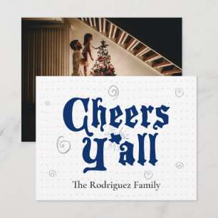 Cartes Pour Fêtes Annuelles Drapeau d'Etat bleu Cheers Y'all Photo