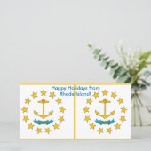 Cartes Pour Fêtes Annuelles Drapeau d'Île de Rhode, bonnes fêtes des (Debout devant)
