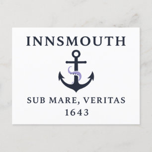 Cartes Pour Fêtes Annuelles Drapeau d'Innsmouth - "Sub Mare, Veritas" Est. 164