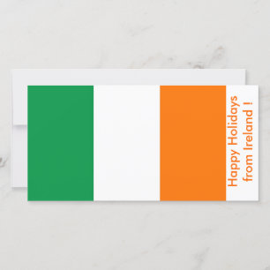Cartes Pour Fêtes Annuelles Drapeau d'Irlande, Joyeuses fêtes d'Irlande