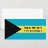 Cartes Pour Fêtes Annuelles Drapeau du Belize, Joyeuses fêtes des Bahamas (Devant / Derrière)