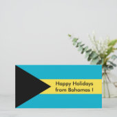 Cartes Pour Fêtes Annuelles Drapeau du Belize, Joyeuses fêtes des Bahamas (Debout devant)