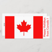 Cartes Pour Fêtes Annuelles Drapeau du Canada, Joyeuses fêtes du Canada (Devant / Derrière)