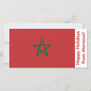Cartes Pour Fêtes Annuelles Drapeau du Maroc, Joyeuses fêtes du Maroc
