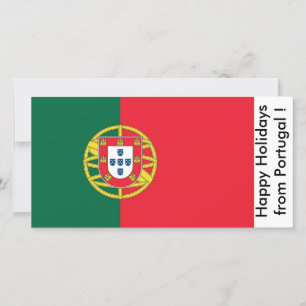 Cartes Pour Fêtes Annuelles Drapeau du Portugal, Joyeuses fêtes du Portugal