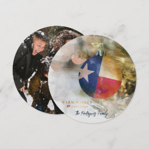 Cartes Pour Fêtes Annuelles Drapeau du Texas de Bruxelles Art ornement de Noël