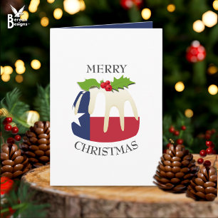 Cartes Pour Fêtes Annuelles DRAPEAU DU TEXAS Pouding de prune festif Noël