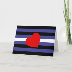 Cartes Pour Fêtes Annuelles Drapeau et cœur de fierté en cuir