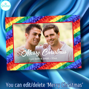 Cartes Pour Fêtes Annuelles Drapeau Gay pride LGBT Drapeau arc-en-ciel Texte p