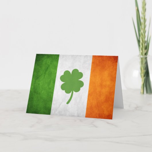 Cartes Pour Fêtes Annuelles Drapeau irlandais (Devant)