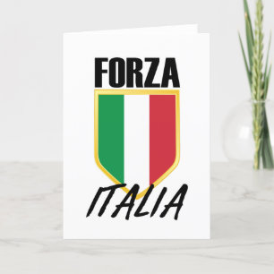 Cartes Pour Fêtes Annuelles Drapeau italien Forza Italia Football